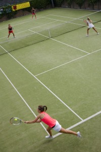 tennis, doubles, green, court, tournament